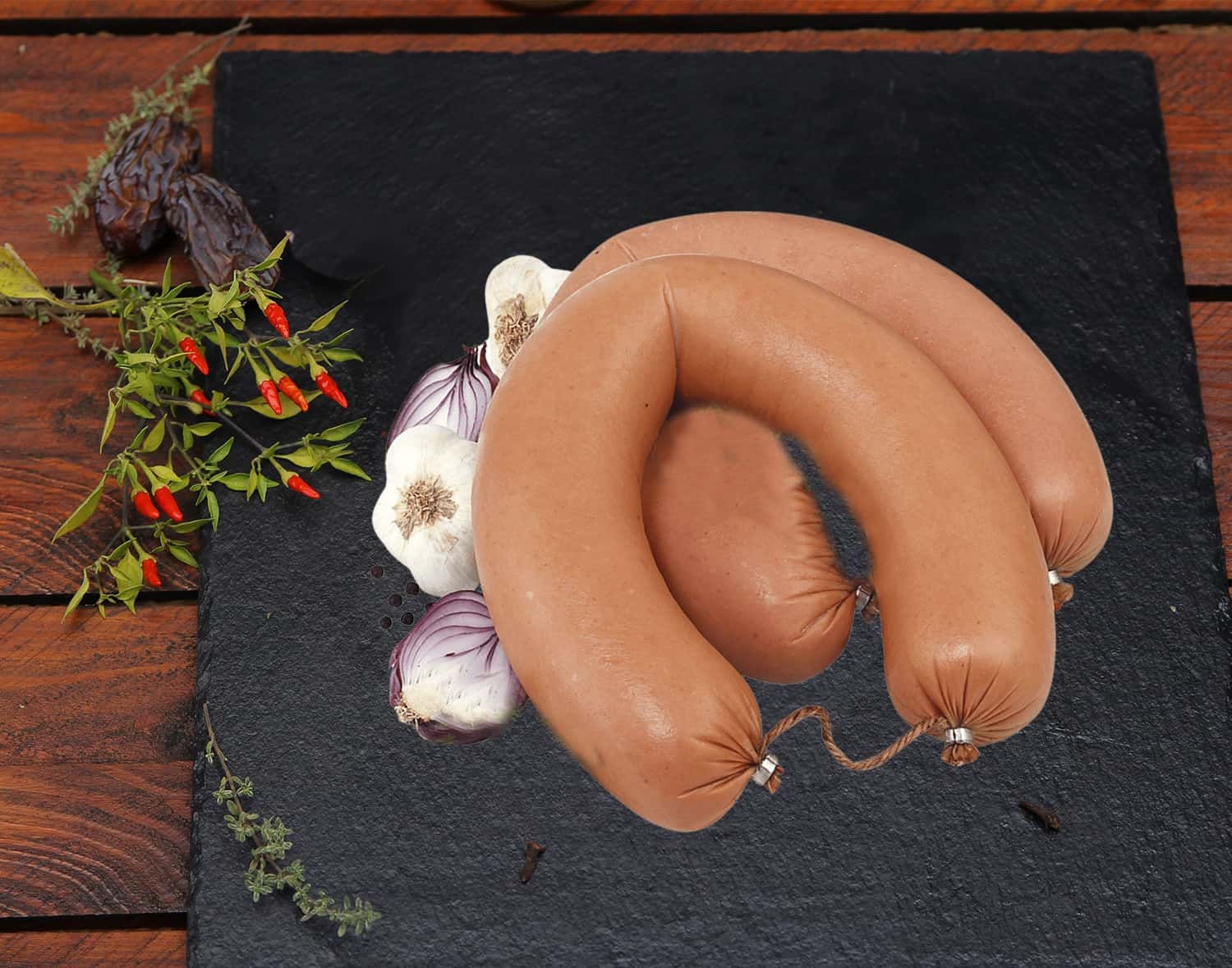 Fleischwurst im Ring mit Knoblauch Bio