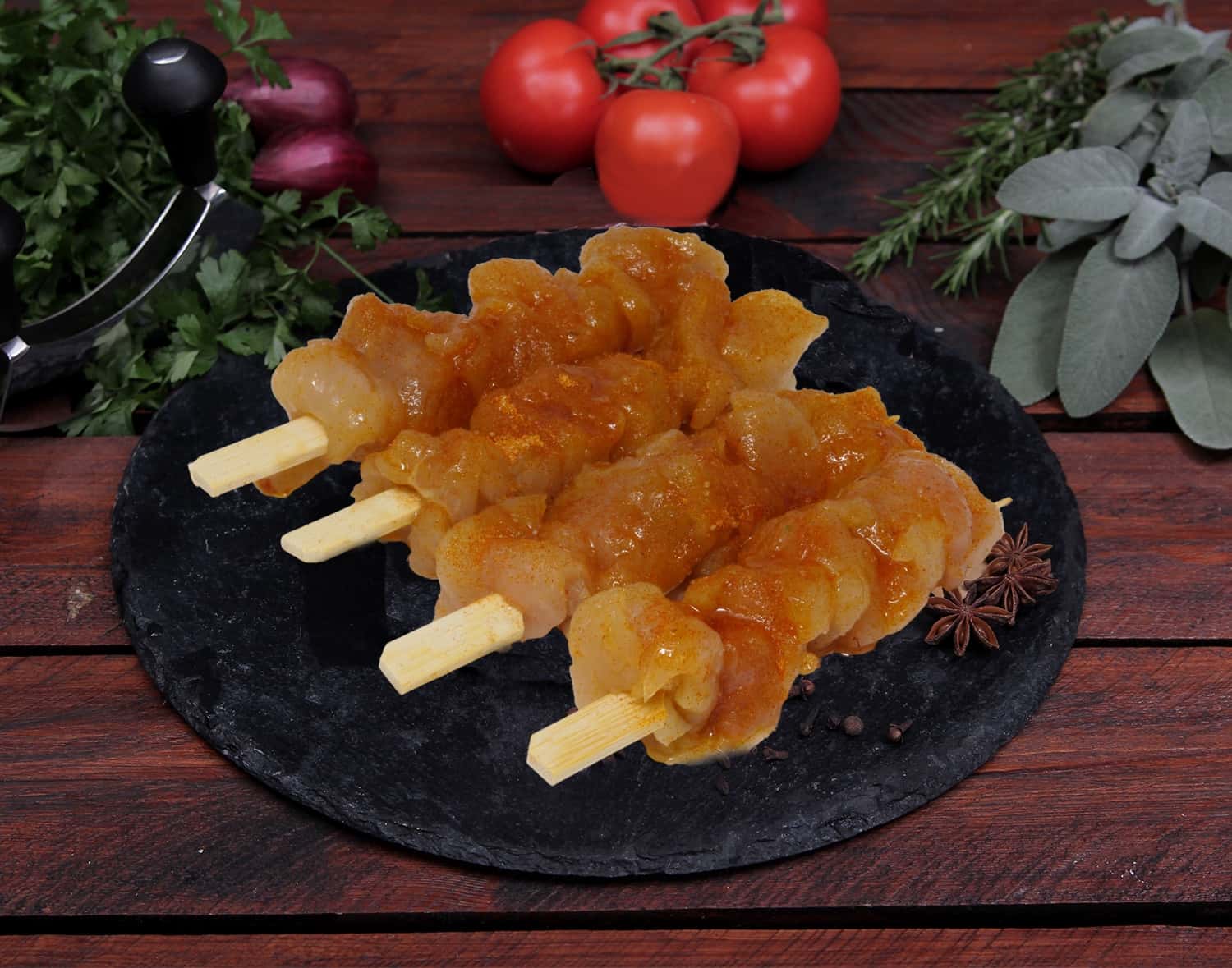 Hähnchenspieß gewürzt Bio