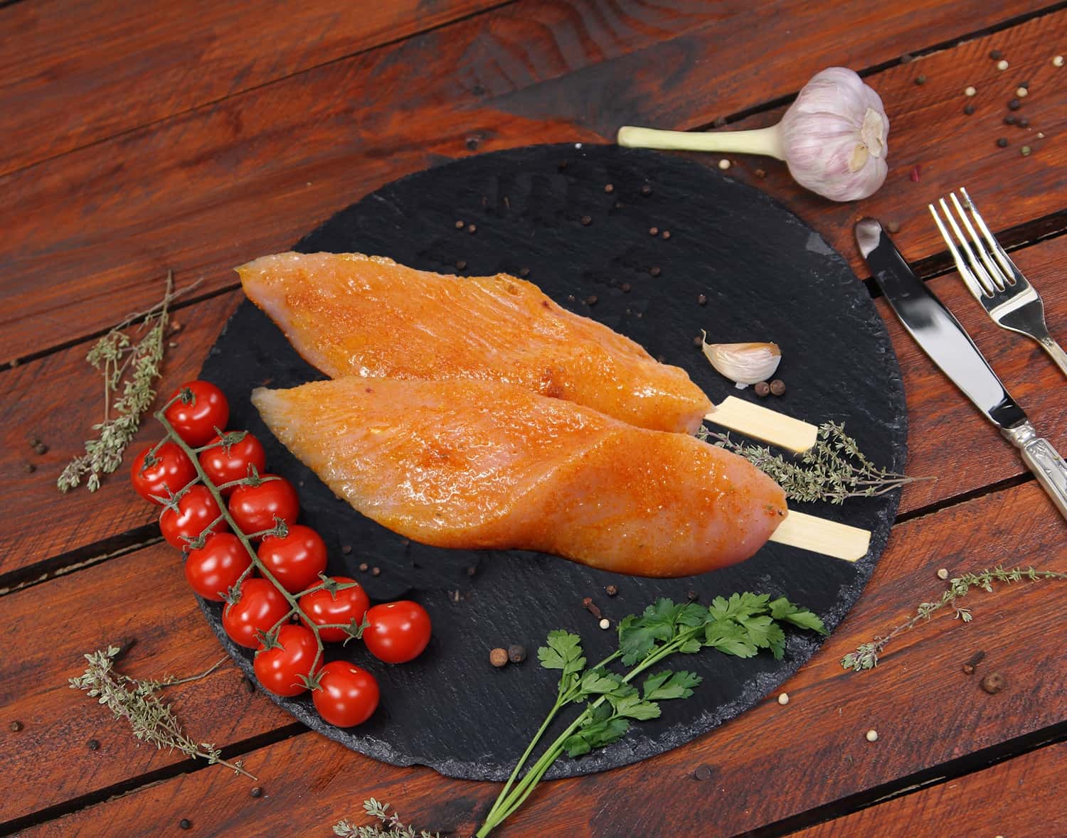 Putenspiess Brust gewürzt Bio