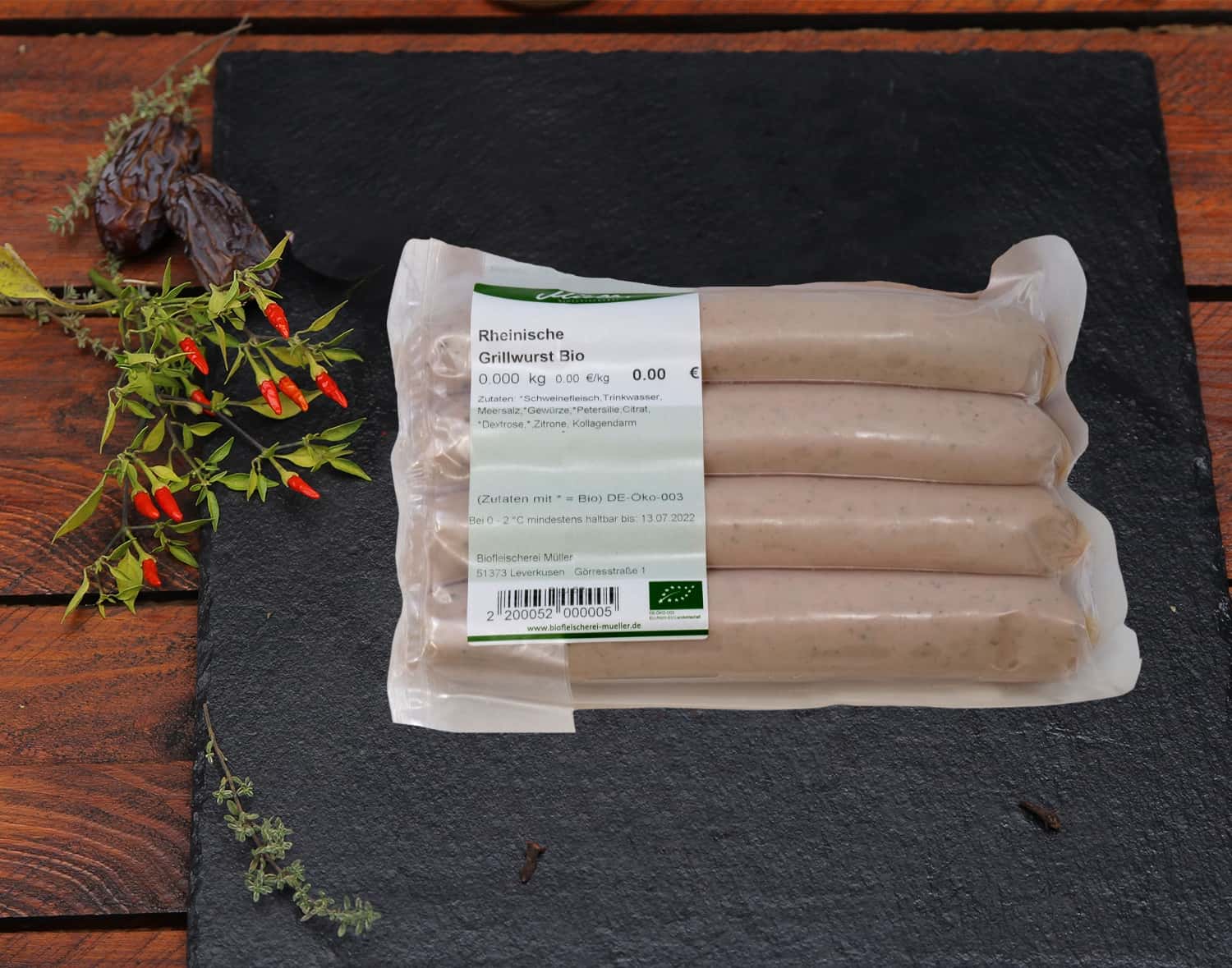 Rheinische Grillwurst Bio