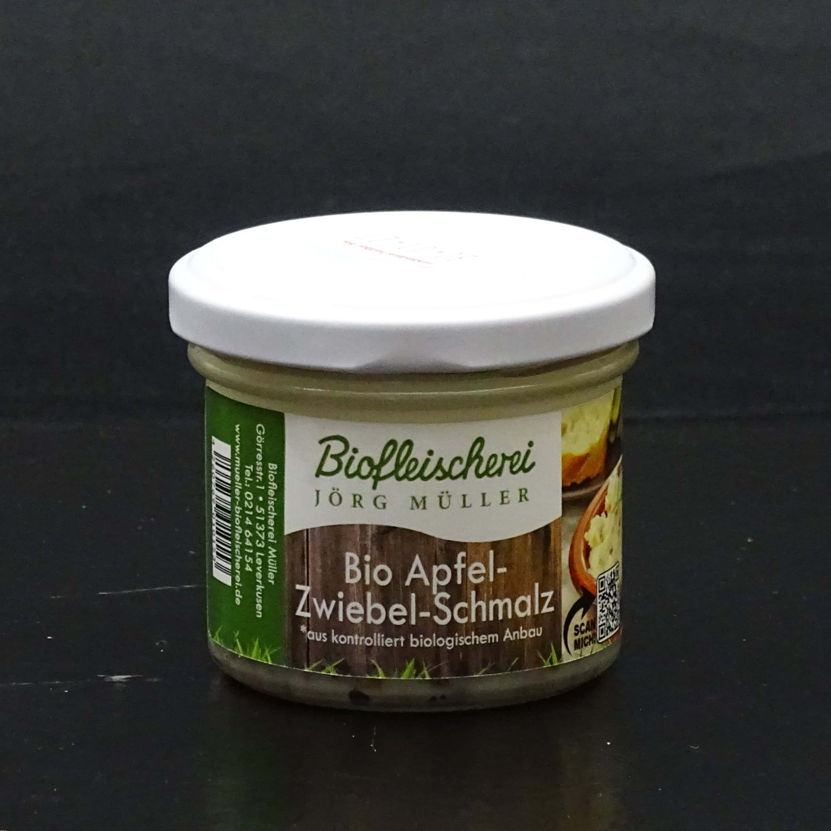 Apfel-Zwiebel-Schmalz im Glas Bio