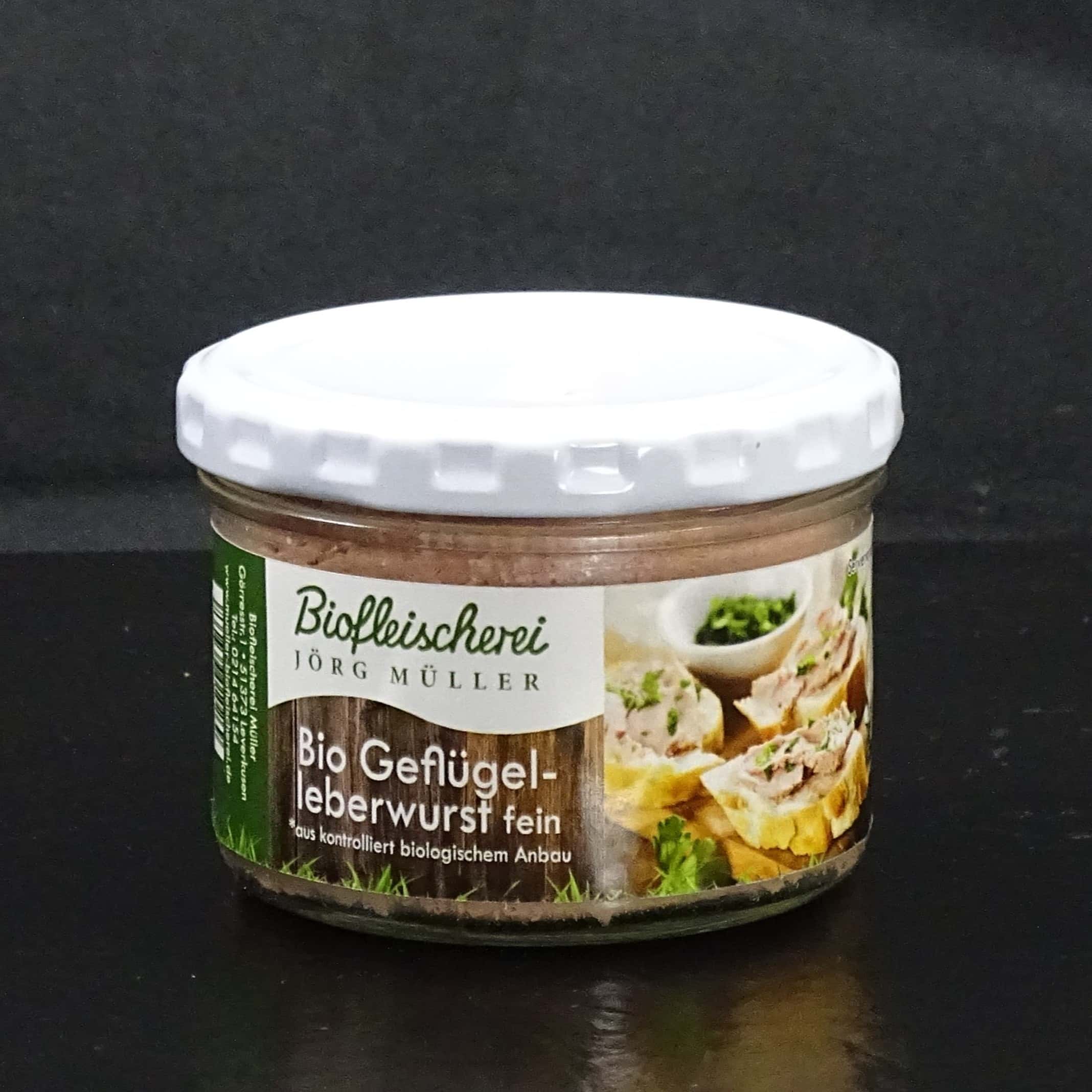Geflügelleberwurst im Glas Bio