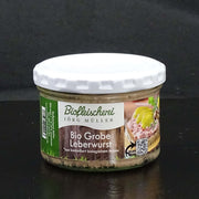 Grobe Leberwurst im Glas Bio
