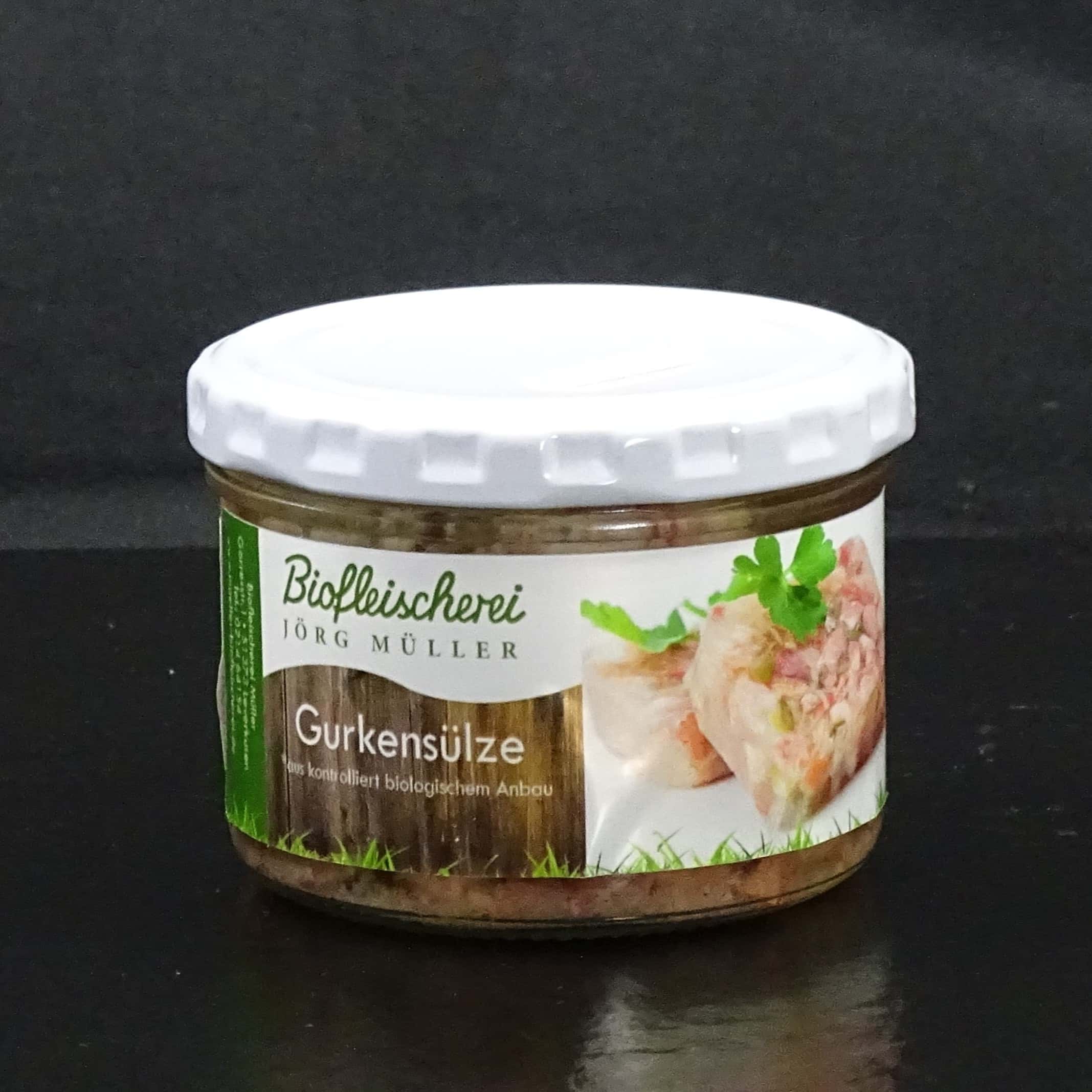 Gurkensülze im Glas Bio