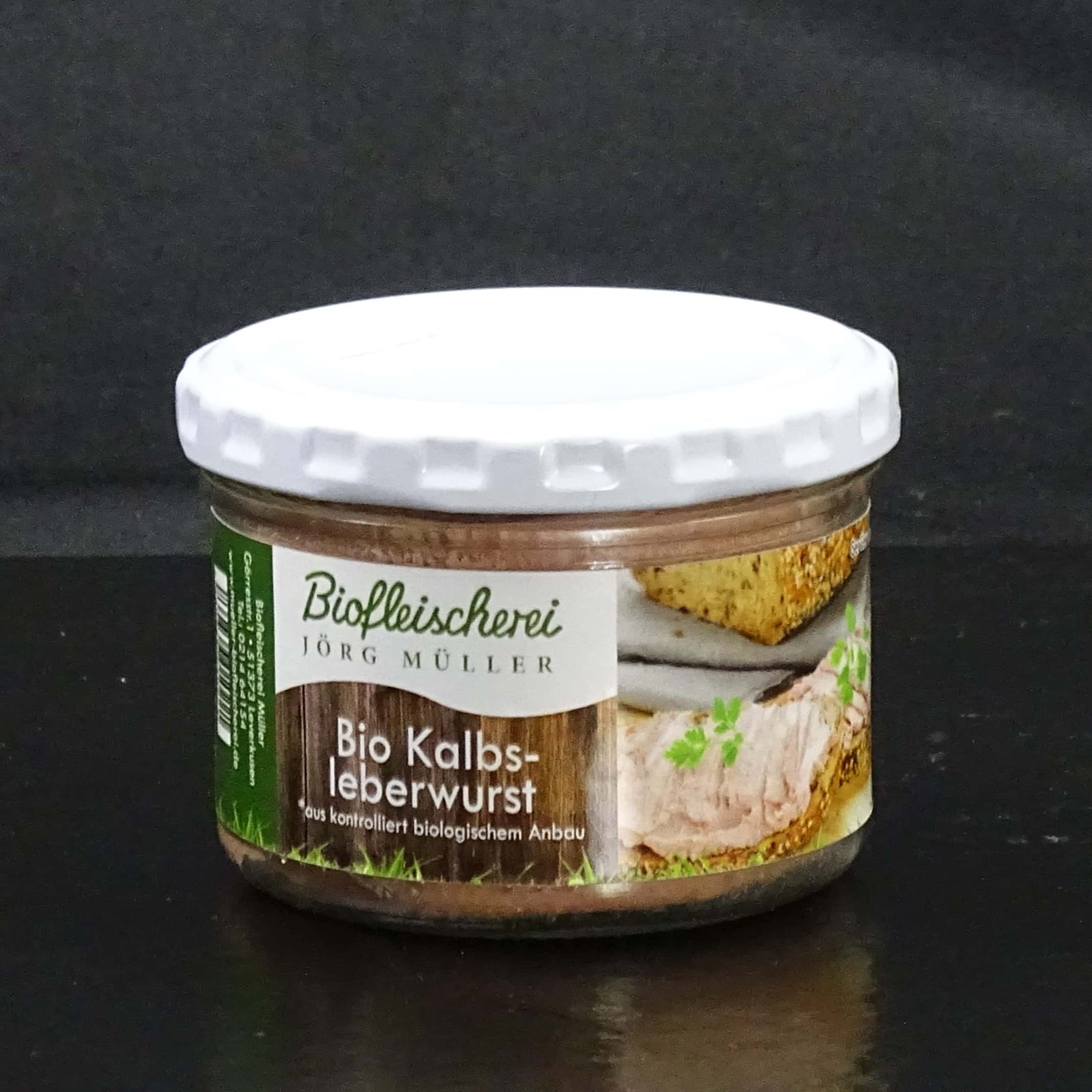 Kalbfleischleberwurst im Glas Bio