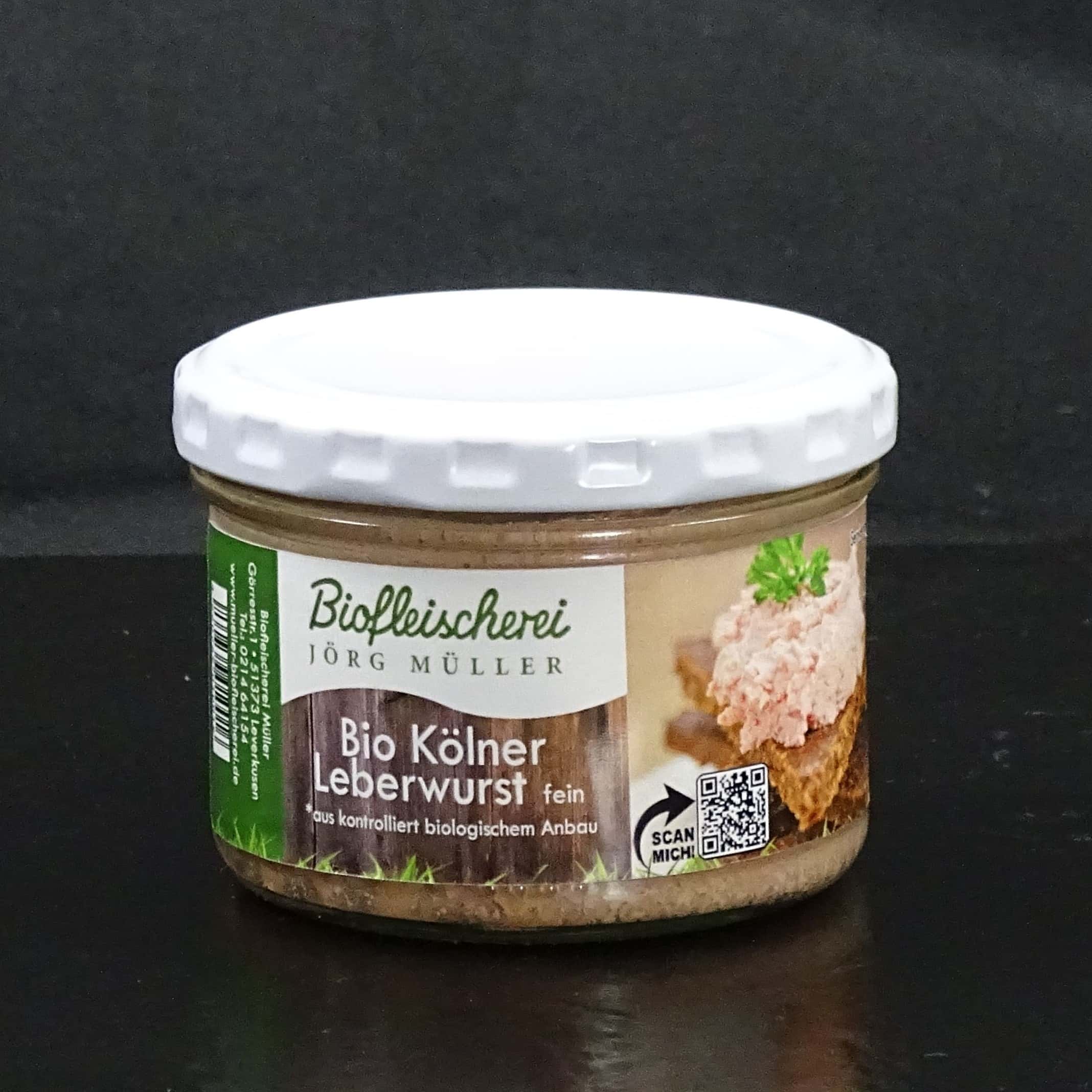 Kölner Leberwurst im Glas Bio